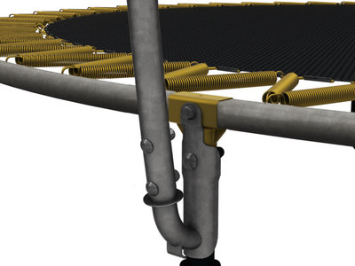 Berg InGround Elite 380 grau mit Sicherheitsnetz Deluxe