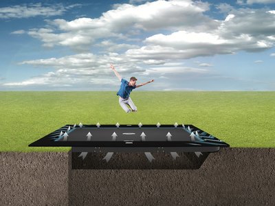 Berg FlatGround Ultim Champion 410 grau Netz Deluxe XL