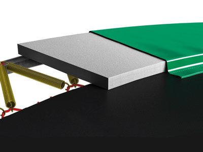 Berg InGround Elite 430 grau mit Sicherheitsnetz Deluxe XL