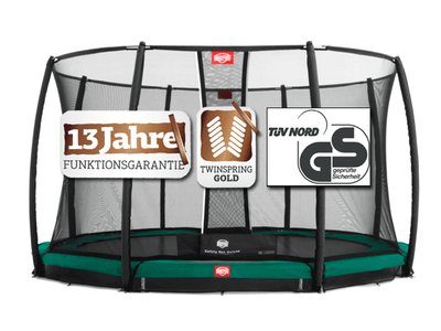 Berg Inground Champion 380 grn mit Sicherheitsnetz Deluxe